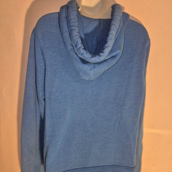 HOLLISTER of California hooded sweatshirt, zippered front, blue & white. MED. - Picture 13 of 14